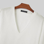 LinkMejor Men Fashion V-neck Long Sleeve T-shirt Comfy Loose Fit Solid Color Tshirt Top for Men Plus Size, Spring Fall