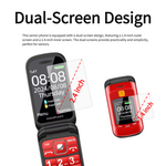 LinkMejor F899 2.4 inch Dual Display 2800mAh FM Vibration SOS Fast Quick Torch Loud Volume Flip Feature Phone