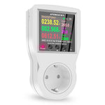 LinkMejor Digital Wattmeter EU Plug 220V AC Power Meter Electricy consumption Energy Meter Power Kilowatt Wattage Electricity Meter