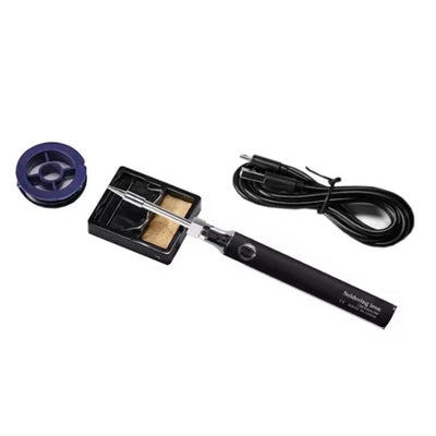 Mini USB Wireless Portable Soldering Iron Kit Rechargeable 8W USB-C Adjustable Temperature 300-450°C Complete Set for DIY and Repairs