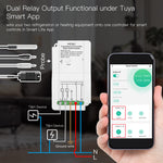 MS-103 Tuya WiFi Smart Temperature Humidity Switch Module Sensor Dual Relay Output Smart Life App Wireless Controller Work with Alexa Google