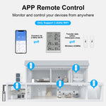 Tuya WiFi+RF433 Temperature & Humidity Sensor Sets Screen Display Monitor Main Sub devices Kits Indoor Outdoor Hygrometer Works With Alexa Google Home