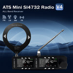 LinkMejor V4 ATS Mini SI4732 Radio ALL Band DSP Radio FM AM SSB LSB USB Receiver built-in Hi-Z Headphone Amplifier Circuit with Dual Antenna