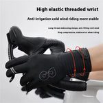 Golovejoy Winter Cycling Gloves for Men Women Outdoor Sports Windproof Waterproof Fleece Warm Non-slip Shock Absorption Bike Gloves