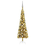 1.5m Artificial Christmas Tree with 150 LEDs, Easy Assembly Christmas Tree with Metal Stand and 265 Tips Decor for Home, Office, Party, Holiday Indoor Outdoor Decoration