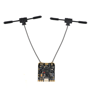 Flysky PR02 2.4GHz 16CH ELRS True Diversity Gemini Mode 250mW TCXO Receiver with Dual T-Antennas for FPV Racing Drone RC Airplane