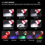 F473 7*XPG LED Powerful Mini Keychain Flashlight 1 Modes EDC Torch Aluminum Alloy 1Colorful Lighting Camping Magnet Clip Work Light