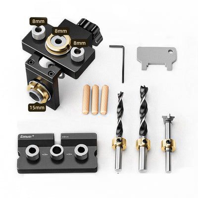 Ganwei 3in1 Punch Locator Aluminum Alloy Woodworking Tool with 0-52mm Clamping Range Engraved Scale Markings Efficient and Convenient Enhance Your Woodworking Projects