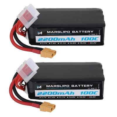 LinkMejor 22.2V 2200mAh 100C 6S Lipo Battery XT60 Plug for RC Drones