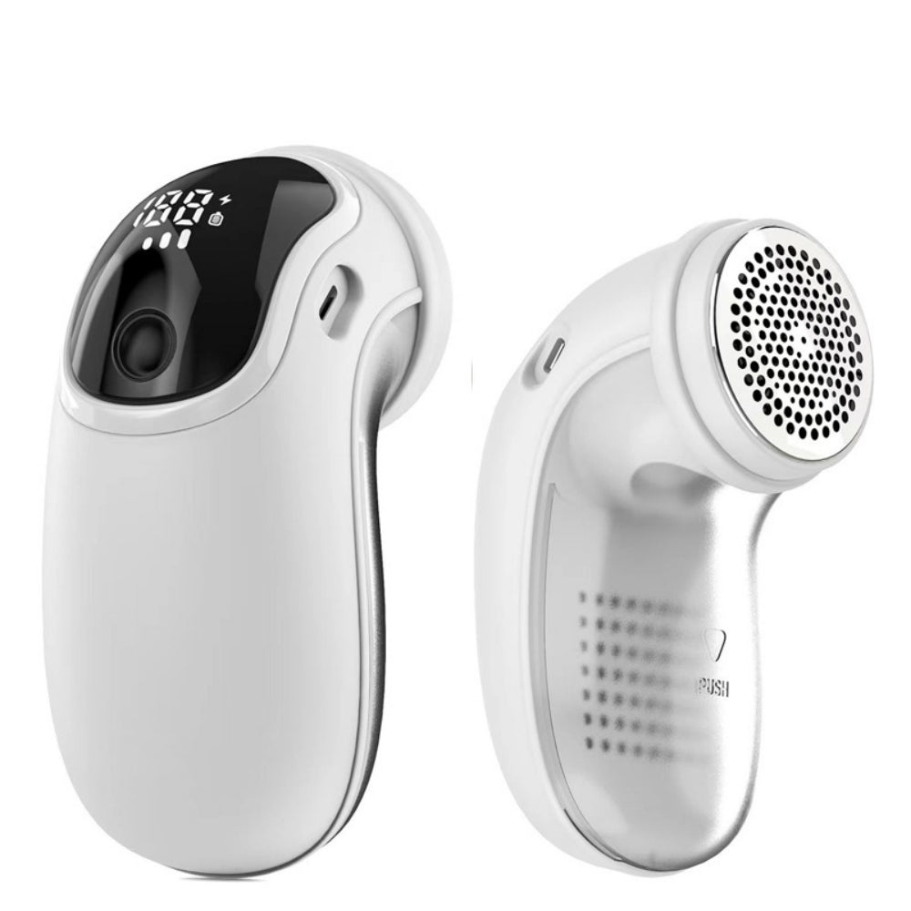 Tevorex Rechargeable Lint Remover Portable Fabric Shaver 6 Blade 3 Speed Settings 100ml Dust Container Digital Display for Clothes Blankets Sweaters