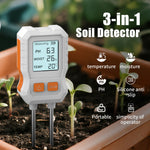 SGS12 3-in-1 SGS15 7-in-1 Soil Analyzer Measures Moisture Temperature pH EC Fertility Light Air Temperature Foldable Digital Display