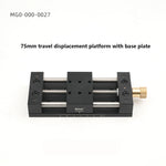 75mm 120mm Travel Displacement Platform Precision Linear Stage Aluminum Alloy High Load Capacity Laser Engraved Scale Lab Industrial Equipment