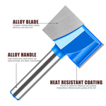 4pcs Straight Router Bit Set 1/4 Inch Shank Bottom Cleaning Slotting Cutter for Woodworking CNC MDF