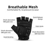 LinkMejor Half Finger Cycling Gloves Shockproof Wear Resistant Breathable MTB Road Bicycle Gloves Men Women Sports Bike Equipment