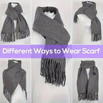 LinkMejor Electric Heated Scarf Neck USB Charging Heating Pad 3 Temperature Adjustable Heating Neck Wrap Washable 3s Fast Heating for Men Women