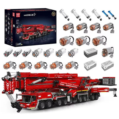 Mould King 17007 17008 Technical Truck Building Block Remote Control Liebherred LTM 11200 Crane Model Kids Christmas Car Toys