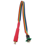 LinkMejor Chip Programming Probe 8x6/6x5 Burn Write Probe 1.27mm Pitch 3D-Shaped Handheld Block 2x4Pin Cable with Elastic Stopper