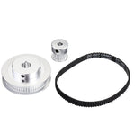 LinkMejor® 60Teeth 8mm Bore Diameter + 20Teeth 5mm Bore GT2 Timing Belt Pulley with  6mm Timing Belt for 3D Printer