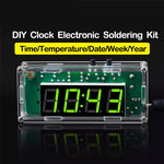 DIY Digital Clock Kit Multifunctional DS1302 USB Nixie Tube Display with Alarm Temperature Memory Brightness