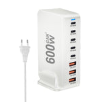 [GaN Tech]LinkMejor YMX-600W 600W 8-Port USB PD Charger 5USB-C+3USB-A QC PD3.1 Fast Charging Desktop Charging Station EU Plug US Plug for iPhone 16 16 Pro 15 14 13 Pro Max for Xiaomi 15pro for Samsung Galaxy Z Flip6