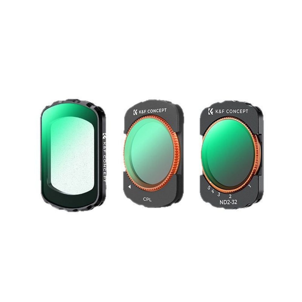 LinkMejor Concept 3-In-1 Filter Kit 28-Layer Nano Coating ND2-32 CPL MCUV Camera Lens Filters Compatible with DJI Osmo Pocket 3 Camera