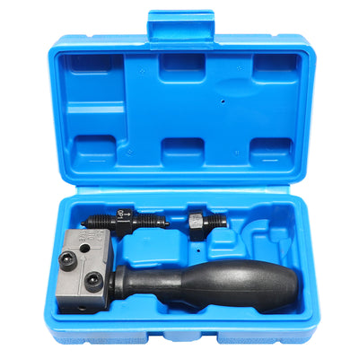 Universal Brake Line Flaring Tool Kit Steel 3/16 Inch Double-Sided Flare Tool 45 Degree Automotive Brake Line Repair Precision Crimping Tool Portable