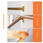 LinkMejor Woodworking Router Corner Radius Template Aluminium Alloy Handle-Free Grooving Arc Angle Positioning Jig R20-R35 Corner Radius