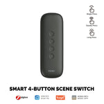 LinkMejor Tuya Zigbee3.0 Smart 4-Button Scene Switch Timing Function Wireless Smart Switch Button Controller SmartLife APP