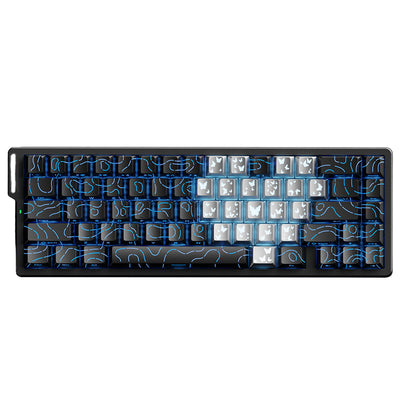 LinkMejor ZAP68 Magnetic Switch Mechanical Keyboard 67-Keys Tri-mode ARGB Backlights 8K+128K 7000mAh Battery RT0.01mm 65% Layout Gaming Keyboards