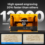 [EU/US/UK Direct]LONGER Ray5 miniS 3.5W Laser Engraver 130x140mm Work Area 0.04mm Ultra Fine Spot 12000mm/min Speed WiFi App Control Lightburn Support for Wood Metal Acrylic