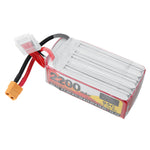 LinkMejor 22.2V 2200mAh 95C 6S LiPo Battery XT60 Plug for RC Drone
