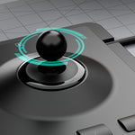 LinkMejor Wired Trackball Keyboard 64 Keys Scissor Switch Quiet Anti-interference Trackball Set Embedded USB Industrial Keyboard