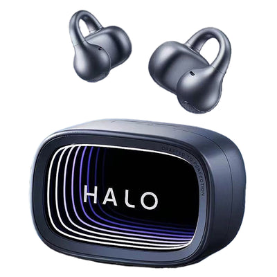 EDIFIER HUAZAIHALO Clip TWS Earclips Earbuds bluetooth V6.1 Earphone 12mm Large Titanium-plated Composite Diaphragm Turbo Bass AI Call Noise Cancelling RGB Lights 35H Playback IP56 Waterproof Open-ear Sports Headphones