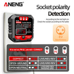 LinkMejor AC28 Digital Display Socket Tester UK US EU Plug Polarity Phase Pheck Detector Voltage Test Multi-function Electroscope