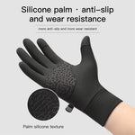 LinkMejor 1 Pair of Warm Winter Gloves Men Women Outdoor Sports Touchscreen Non-Slip Cycling Gloves Thin Edition with Velvet-L/XL