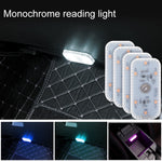 LinkMejor Touch Light Mini Wireless Car Interior Lighting Auto Roof Ceiling Reading Lamp for Door Foot Trunk Storage Box USB Charging