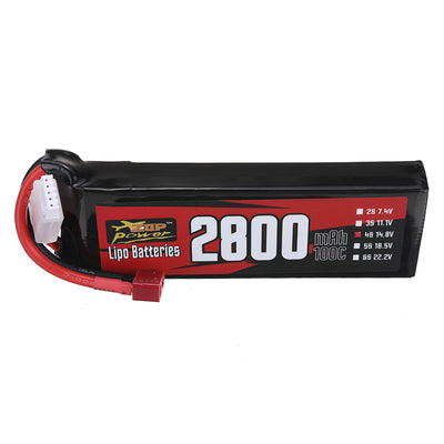 LinkMejor Power 14.8V 2800mAh 100C 4S LiPo Battery T Plug for RC Car