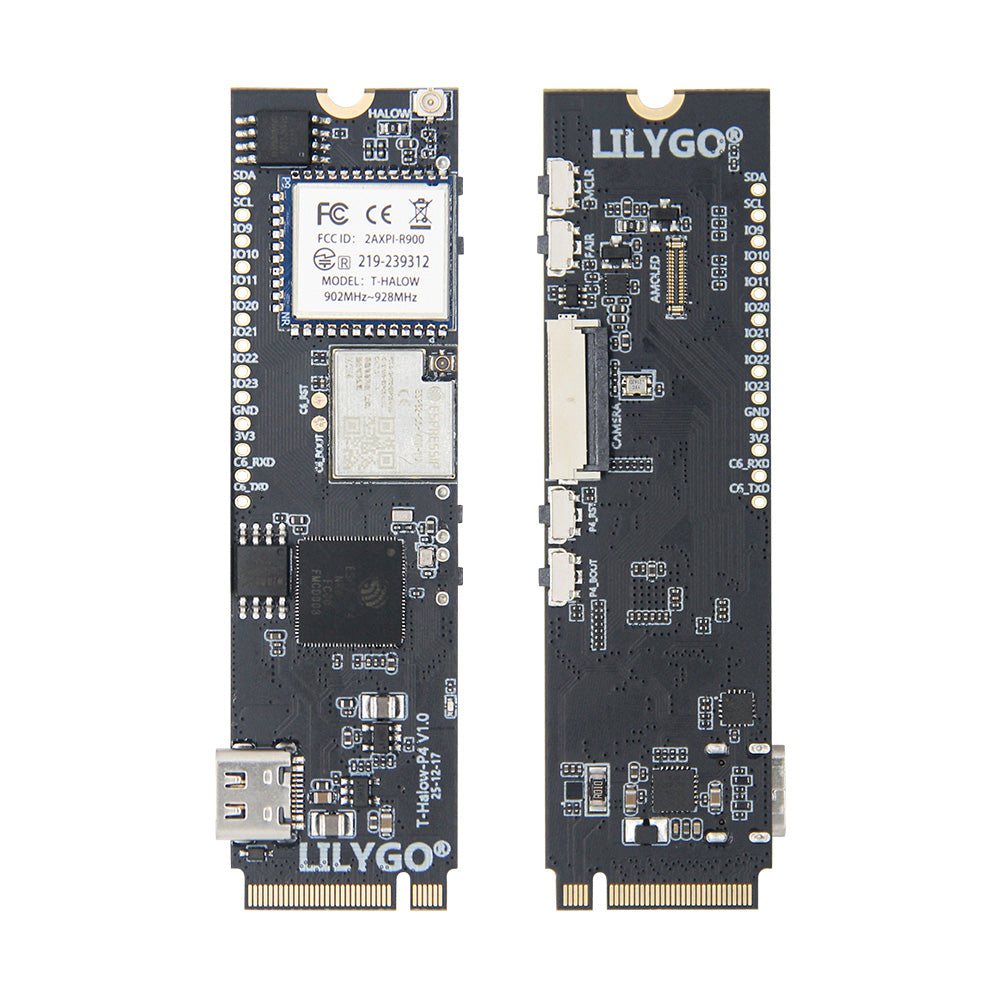 LinkMejor T-Halow-P4 Development Board ESP32-P4 ESP32-C6 M.2 Slot Camera Interface WiFi Bluetooth Module