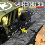 TRASPED HG4-58 RTR 1/14 2.4G 4WD RC Car Willys Military Truck for Jeep Off-Road Climbing LED Light Sound Winch Two Speed Metal Frame Rock Crawler Full Proportional Vehicles Models Toys