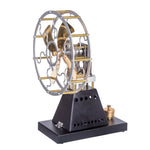 LinkMejor YH003 Vintage 4-Blades Heat Powered Thermal Stove Fan Stirling Engine Model Physics Science Discovery Experiment Gift Collection Toys