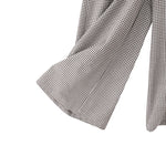 LinkMejor Womens Geometric Printed Wide Leg Pants Vintage Elastic Waist Straight Pleated Trouser Loose Fit