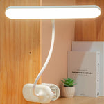 LinkMejor Clip-On Desk Lamp 4000mAh Battery Rechargeable 3 Color Temperatures Dimmable Flexible Gooseneck USB Powered