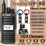 LinkMejor UV88 GPS Multiband Radio Walkie Talkie 1024 Channels IP67 Waterproof Type-C Charging CB SSB HF FM SW MW LW Amateur Ham Two Way Radio