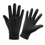 LinkMejor Winter Waterproof Cycling Gloves Outdoor Sports Running Motorcycle Ski TouchScreen Fleece Gloves Non-slip Warm Full Finger for Riding Climbing Skiing Hiking Fishing