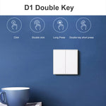 LinkMejor D1 Smart Zigbe Wall-mounted Switch Intelligent Wireless Key Light Button Remote Control Switch Support Mijia APP HomeKit