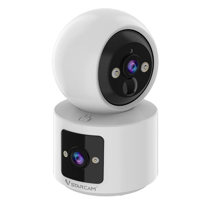 LinkMejor CB90DR 3MP HD Dual Lens Wireless Security Camera WIFI Color Night Vision PIR Human Detection Two Way Audio 5000mAh Battery Cloud Storage APP Remote Monitoring Home Cameras