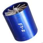 Universal Car Double Turbine Turbo Air Intake Gas Fuel Saver Fan Turbocharger