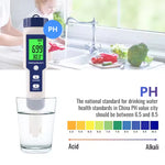 5-In-1 Salinity Meter PH/TDS Water Tests TIF/EC/Temperature Multifunctional Water Quality Tests TIF with LCD Display