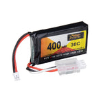 2Pcs LinkMejor 7.4V 400mAh 30C 2S LiPo Battery PH2.0 Plug for RC Drone