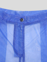 INCERUN Men Transparent Mesh Zipper Pants Nightclub Party Mens Pants Fashion Street Men's Bottoms